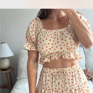 Sabo Skirt Floral Ruffle Set